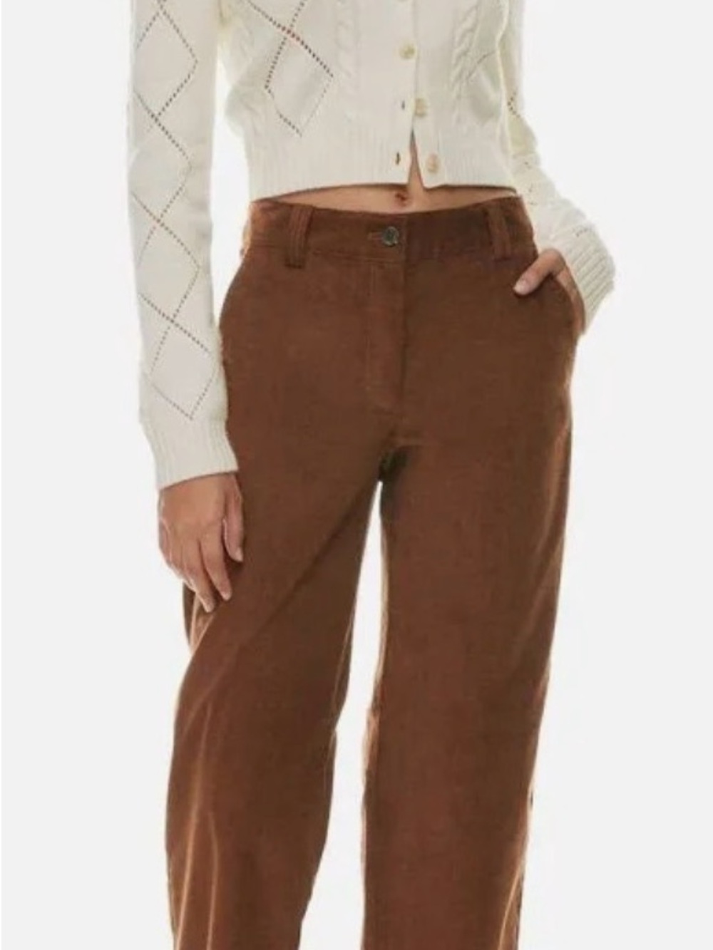 Aritzia Sunday Best Brown Corduroy Pants